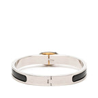 Hermes Mini Click Chaine D'ancre Bracelet Silver Black Metal Enamel — view 3
