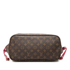 Louis Vuitton Monogram Ikat Flower Neverfull MM Tote Shoulder Bag Brown Rose — view 3