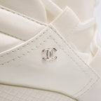 Chanel 19k CC Logo Lace Up Heels Short Boots — view 7