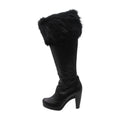 Fendi Boots Long High Heels Leather Side Zip Shoes Black