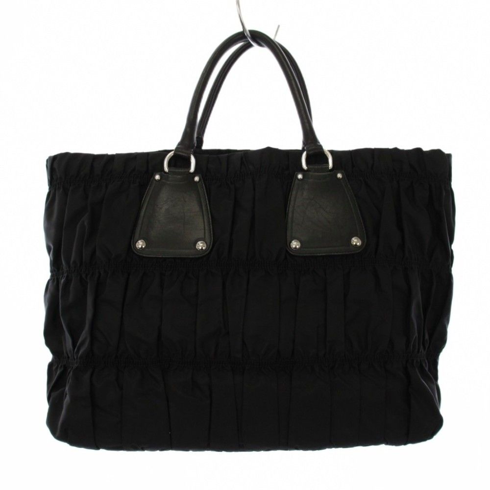 Prada Tote Shirred Black KH — view 2
