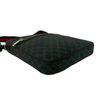 Gucci Sherry Line GG Supreme Logo Pattern Leather Shoulder Bag Tote Black Navy — view 7