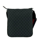 Gucci Sherry Line GG Supreme Logo Pattern Leather Shoulder Bag Tote Black Navy — view 3