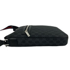 Gucci Sherry Line GG Supreme Logo Pattern Leather Shoulder Bag Tote Black Navy — view 5