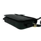 Saint Laurent Vintage YSL Logo Leather Shoulder Bag Pochette Black — view 8