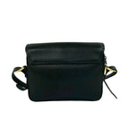 Saint Laurent Vintage YSL Logo Leather Shoulder Bag Pochette Black — view 3