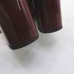 Prada Heels Loafers Silver Chain 35 Bordeaux Enamel — view 8