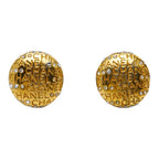 Chanel Logo Earrings Gold Plated Rhinestone — view 2