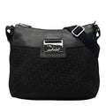 Dior Street Chic Trotter Crossbody Shoulder Bag Black Navy Leather Jacquard