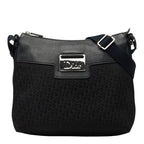Dior Street Chic Trotter Crossbody Shoulder Bag Black Navy Leather Jacquard