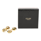 Celine Vintage Trio Macadam Earrings Gold Plated — view 5