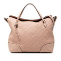 Gucci Guccissima 2-Way Shoulder Bag Pink Leather