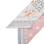 Louis Vuitton Bandeau BB Flowers Forever Scarf Pink Multi Color Silk — view 3