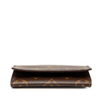 Louis Vuitton Monogram Envelope Carte de Visite Card Case Brown Leather — view 3