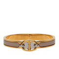 Hermes Mini Click Chaine D'ancre PM Bracelet Gold Brown Glace Gray Plated