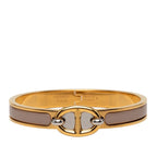 Hermes Mini Click Chaine D'ancre PM Bracelet Gold Brown Glace Gray Plated