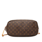 Louis Vuitton Monogram Neverfull MM Tote Brown Leather — view 3
