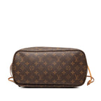 Louis Vuitton Monogram Neverfull MM Tote Brown Leather — view 3