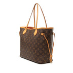Louis Vuitton Monogram Neverfull MM Tote Brown Leather — view 2