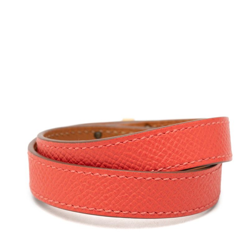 Hermes Kelly Double Tour T1 Bracelet Pink Gold Veau Epsom — view 3