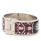 Hermes Charnier GM Enamel Bracelet Black Wine Red Silver Metal — view 2