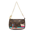 Louis Vuitton Monogram Mini Pochette Cruise Collection Pouch Case Brown Multi