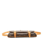 Louis Vuitton Monogram Pochette Marelle Belt Bag Brown Leather — view 3