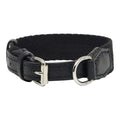 Hermes Kelly Dog Color Collar Black Leather Canvas