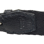Hermes Kelly Dog Color Collar Black Leather Canvas — view 6