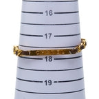 Chanel Logo Bracelet Gold Brown Plated Leather — view 6