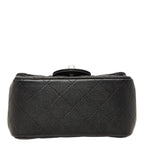 Chanel Mini Quilted 17 CC Logo Chain Shoulder Bag Pouch Pochette Black Silver — view 3
