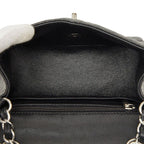 Chanel Mini Quilted 17 CC Logo Chain Shoulder Bag Pouch Pochette Black Silver — view 9