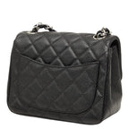 Chanel Mini Quilted 17 CC Logo Chain Shoulder Bag Pouch Pochette Black Silver — view 2