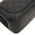 Chanel Mini Quilted 17 CC Logo Chain Shoulder Bag Pouch Pochette Black Silver — view 7