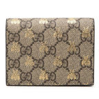 Gucci GG Supreme Beige Bifold Wallet Compact Leather