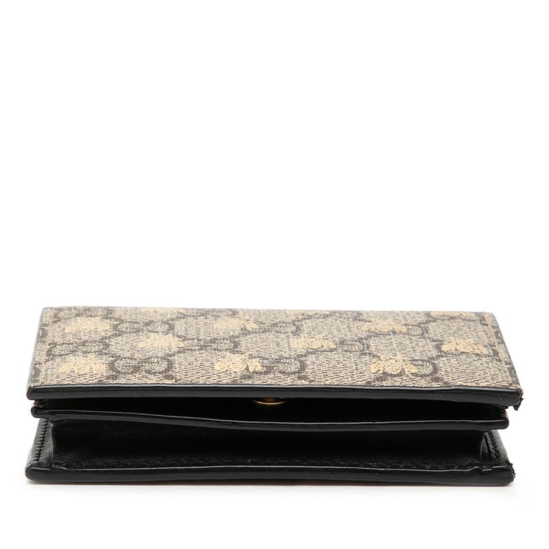 Gucci GG Supreme Beige Bifold Wallet Compact Leather — view 3