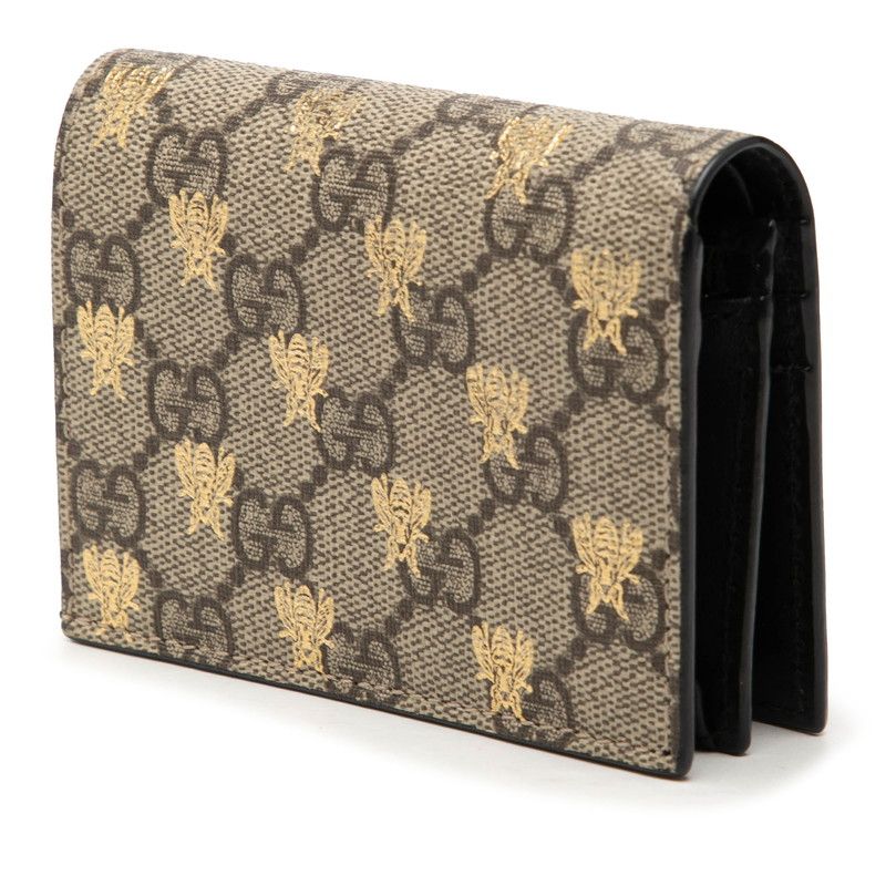 Gucci GG Supreme Beige Bifold Wallet Compact Leather — view 2