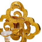 Chanel Vintage CC Logo Earrings Gold Plated — view 4
