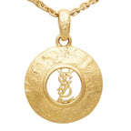 Saint Laurent Vintage YSL Logo Necklace Gold Plated — view 2