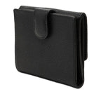 Chanel CC Logo Bifold Wallet Black Caviar Leather — view 2
