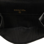 Chanel CC Logo Bifold Wallet Black Caviar Leather — view 5