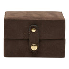 Saint Laurent Logo Box Set Vanity Bag Brown Suede Leather — view 6