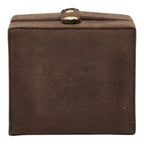Saint Laurent Logo Box Set Vanity Bag Brown Suede Leather — view 8