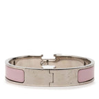 Hermes Click PM Bracelet Silver Pink Metal Enamel — view 3