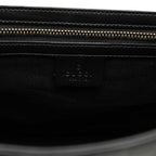 Gucci GG Supreme Shoulder Bag Black Gray Leather — view 5