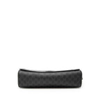 Gucci GG Supreme Shoulder Bag Black Gray Leather — view 3