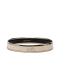 Hermes Enamel PM Bangle Silver Ivory Metal 1- Bracelet