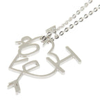 Dior I Love Dior Heart Arrow Necklace Silver Metal
