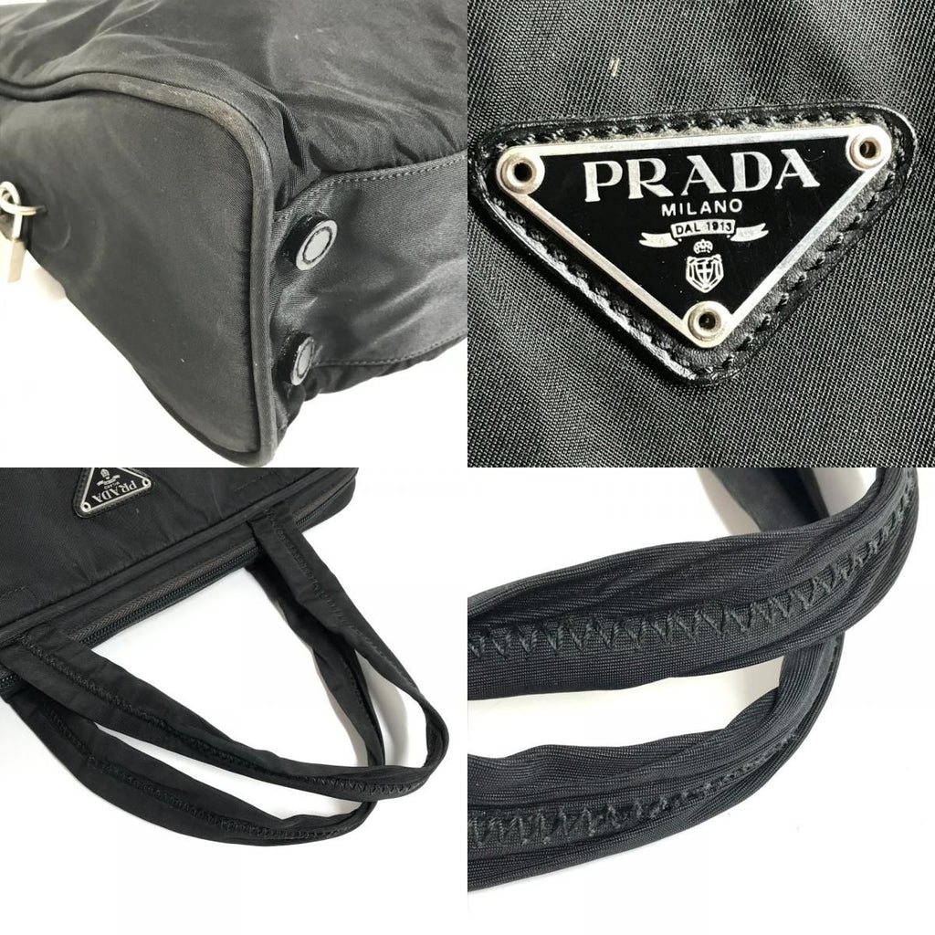 Prada Business Bag Triangle Logo Nylon Black — view 7
