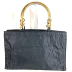 Prada Handbag Metal Handle Nylon Black — view 2